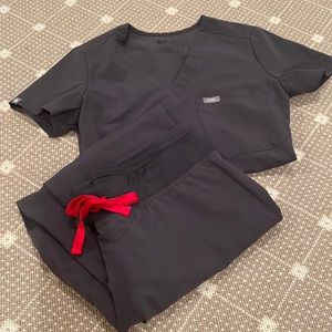 FIGS Catarina & Livingston charcoal scrub set XXS XS